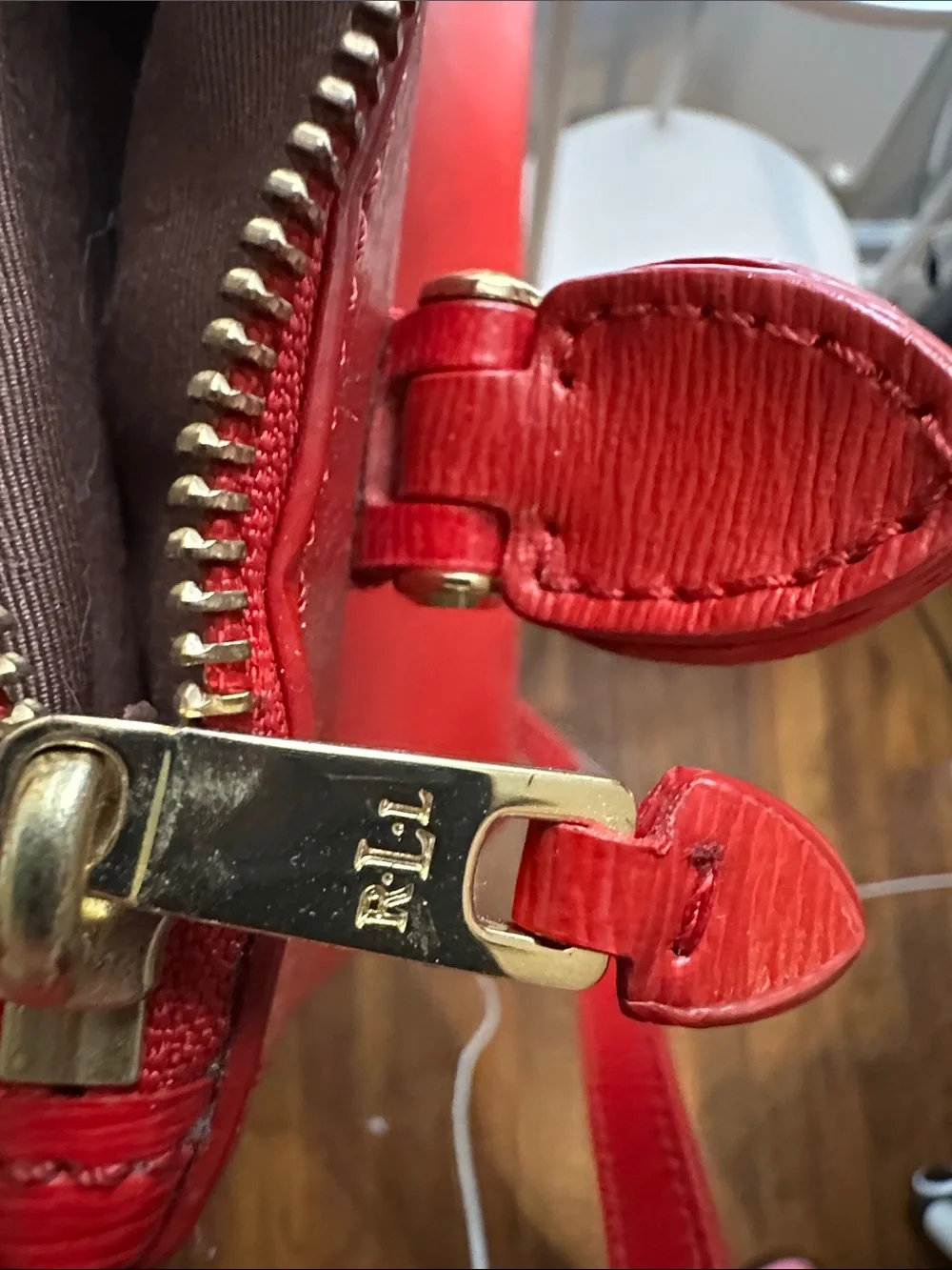Ralph Lauren leather red purse